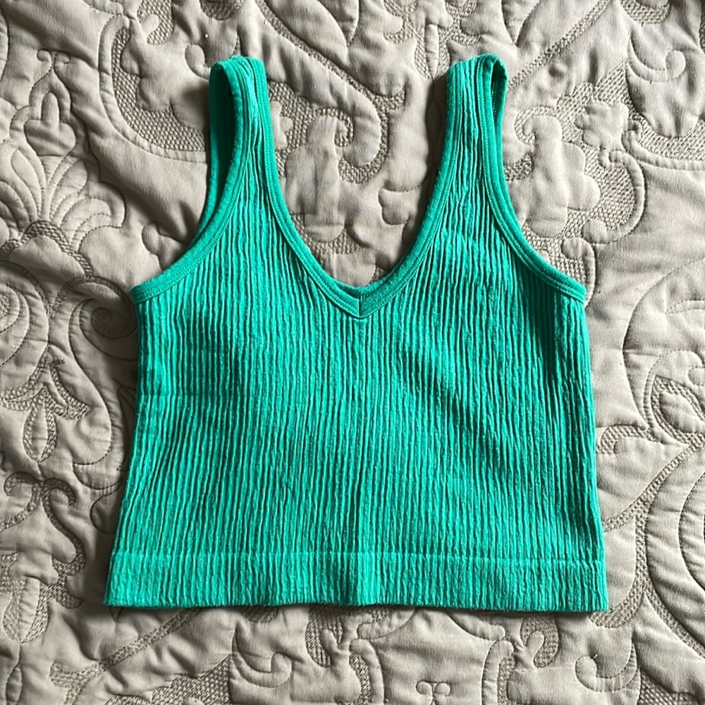 Green tank top
